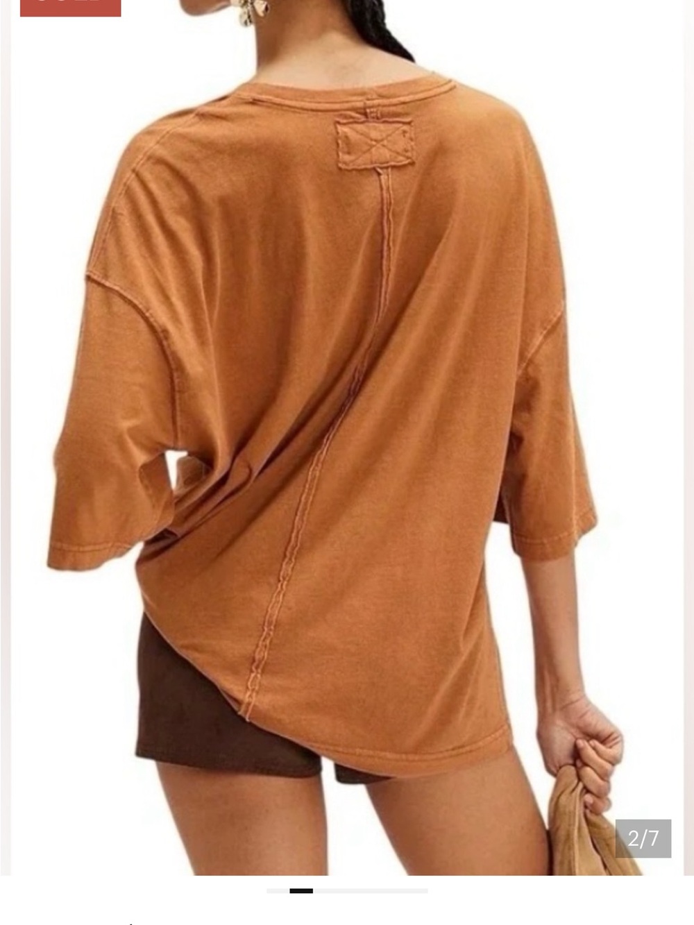 Free People We The Free Oversized Tee in Meercat
